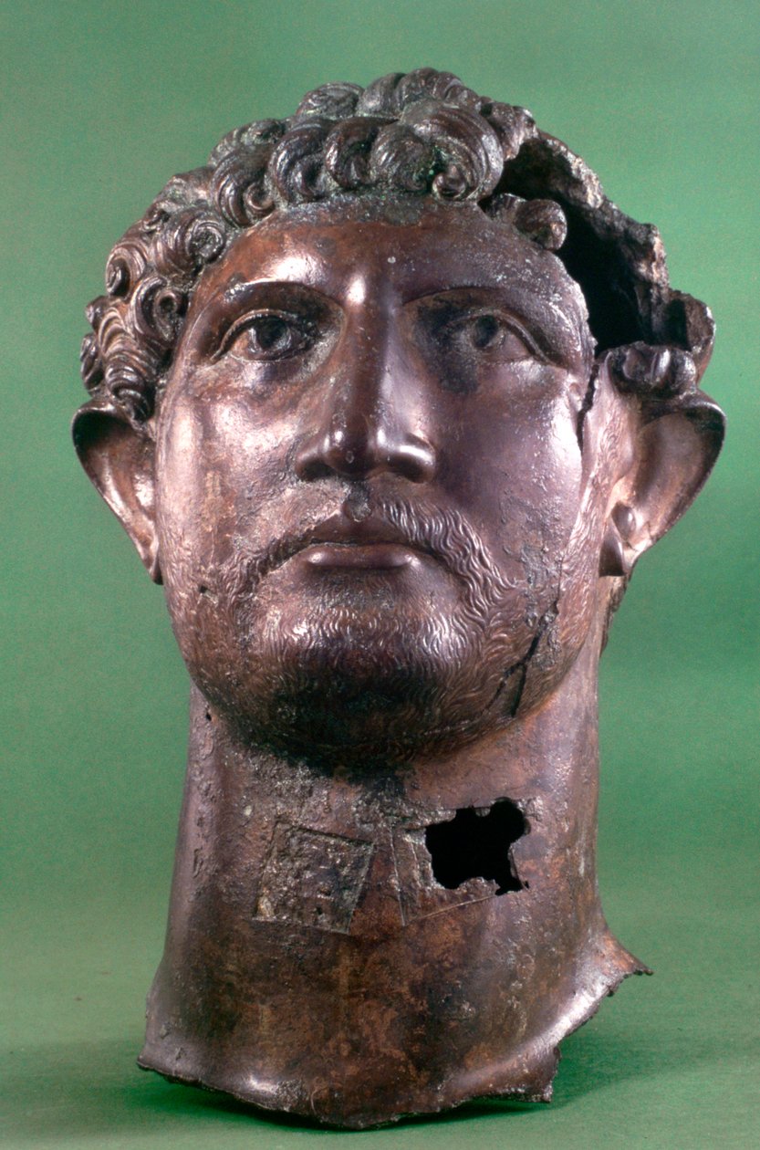 Bronzehoved af kejser Hadrian, 2. århundrede e.Kr af Unbekannt