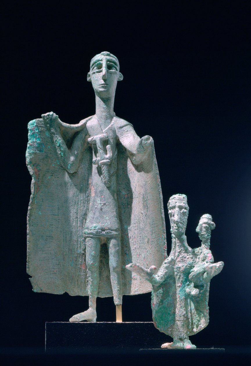 Bronze mor og barn statutter, Nuragici kultur, Siniscola, Sardinien, 9.-6. århundrede f.Kr. af Unbekannt
