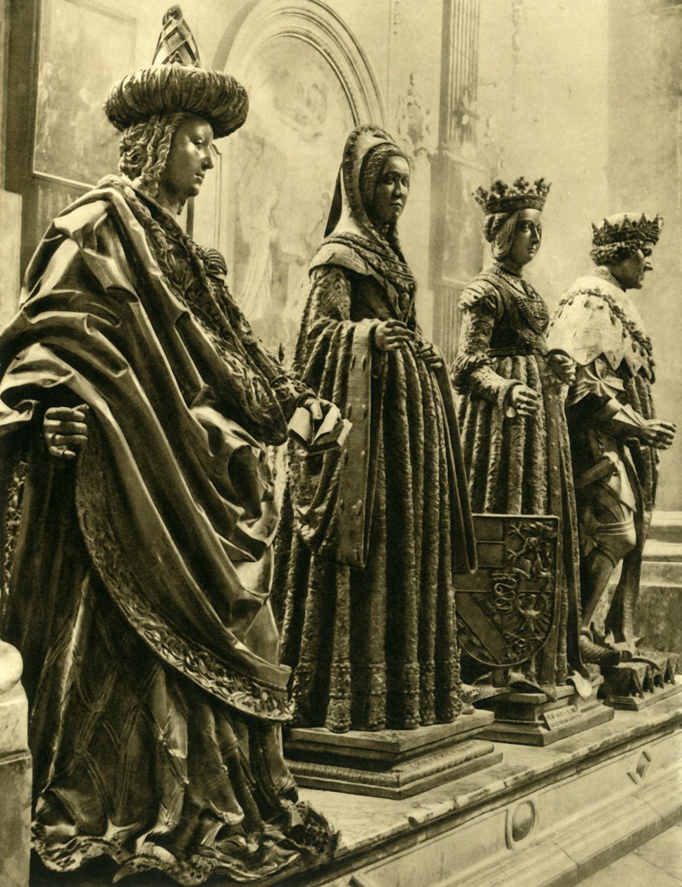 Bronzestatuer i Hofkirche, Innsbruck, Tyrol, Østrig, c1935. af Unbekannt