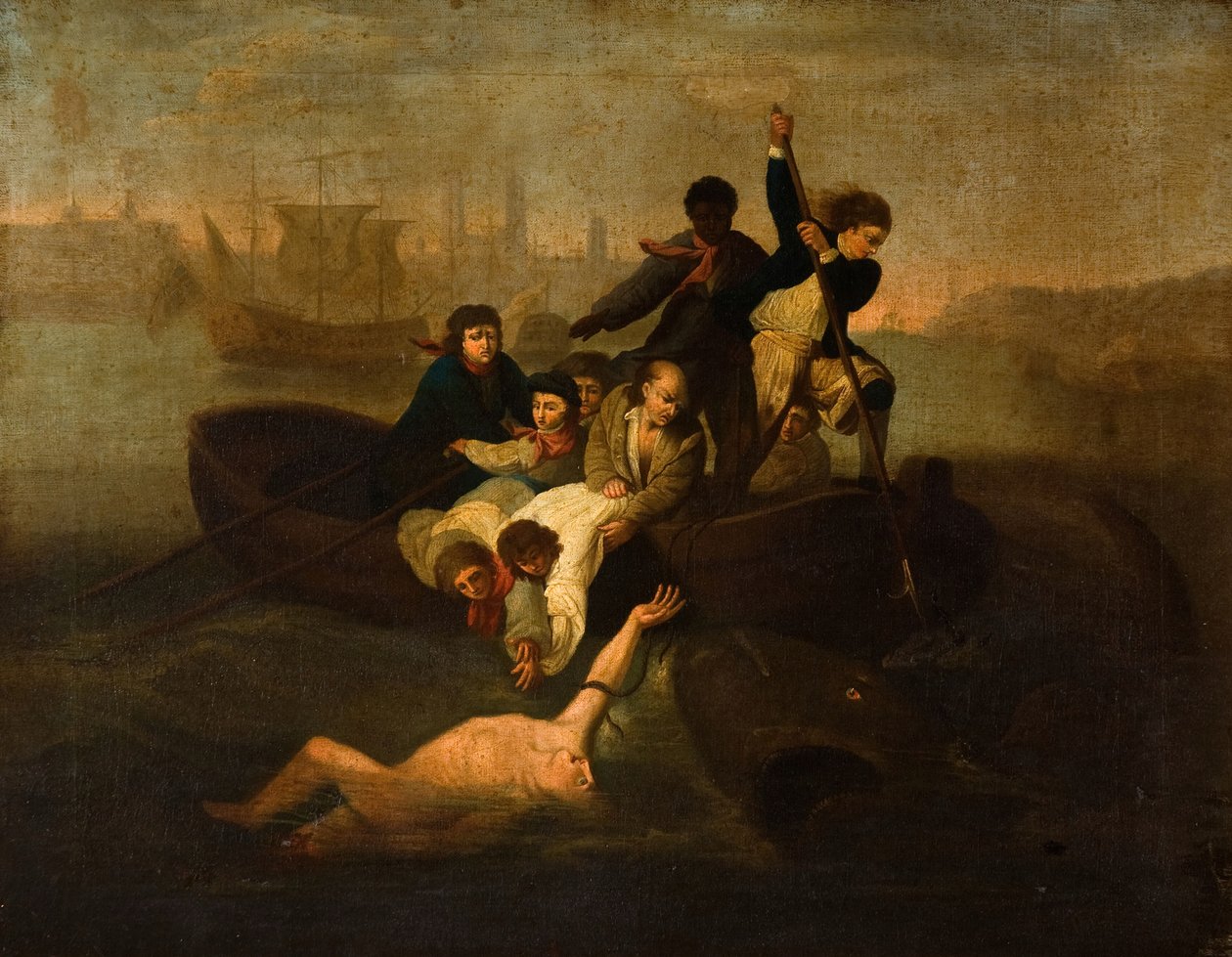 Brook Watson and the Shark, 1800-1900. af Unbekannt