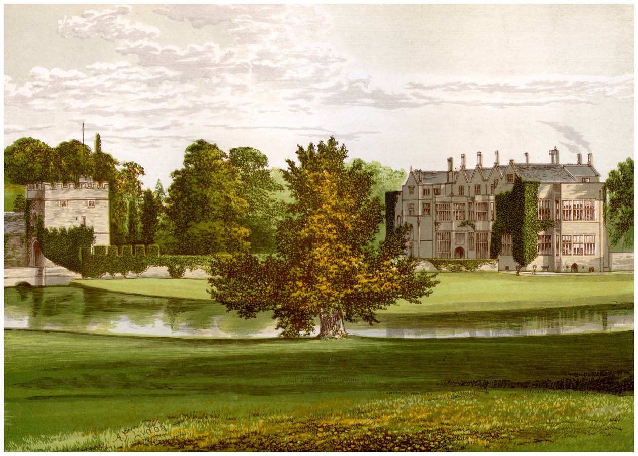 Broughton Castle, Oxfordshire, hjemsted for Lord Saye og Sele, c1880 af Unbekannt