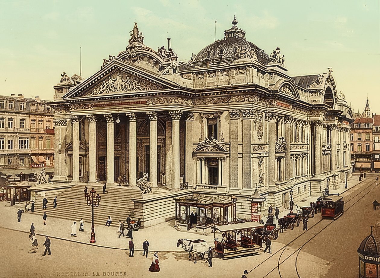 Bruxelles. Børsen. Omkring 1900 af Unbekannt