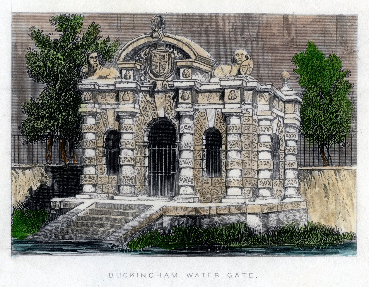 Buckingham Water Gate, The Strand, London, c1850 af Unbekannt