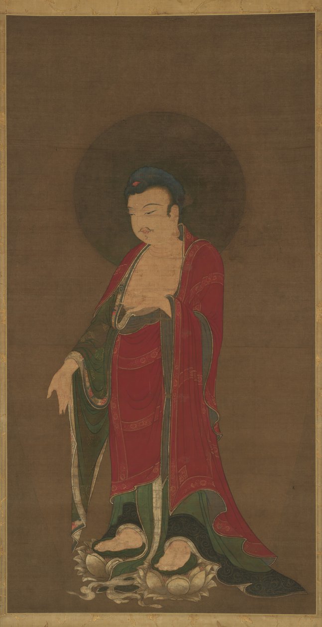 Buddha Amitabha, der stiger ned fra sit rene land, slutningen af det 13. århundrede. af Unbekannt