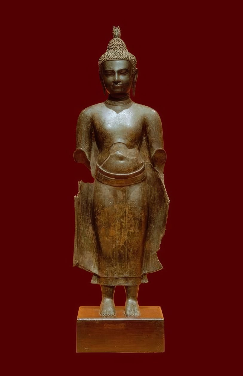 Buddha Khmer-kunst, Cambodja, 14. år. af Unbekannt