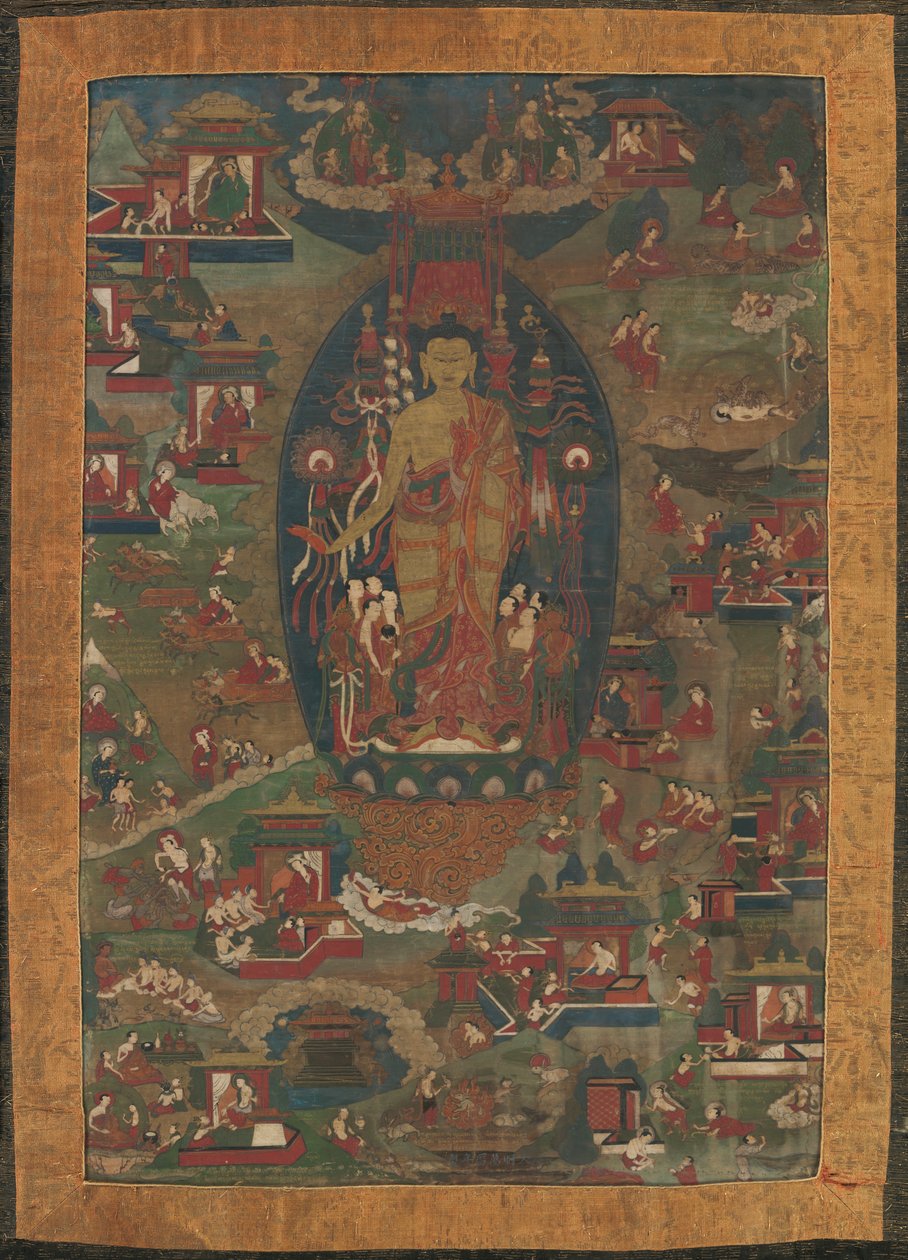 Buddha Shakyamuni og scener fra hans tidligere liv Jataka-fortællinger, 1573-1619. af Unbekannt