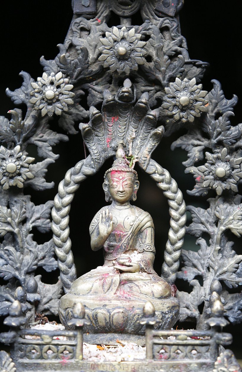 Buddha i det gyldne tempel, Patan, Nepal af Unbekannt