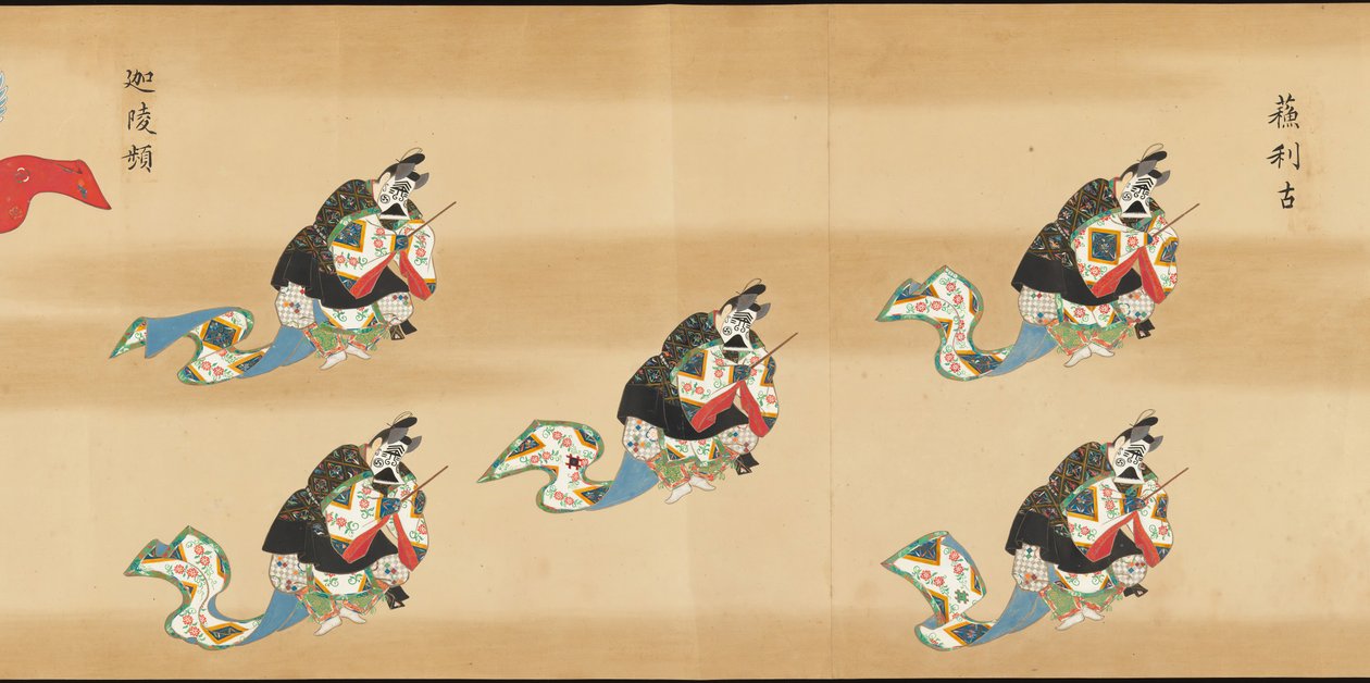 Bugaku Scroll, 1600-tallet. af Unbekannt