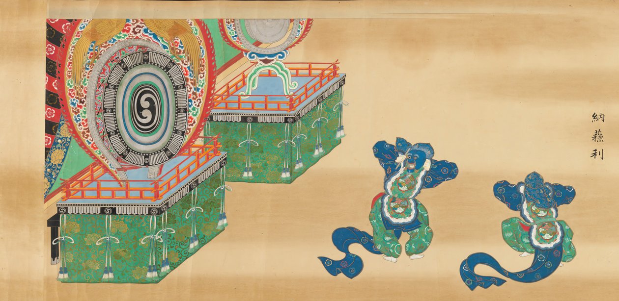 Bugaku Scroll, 1600-tallet. af Unbekannt