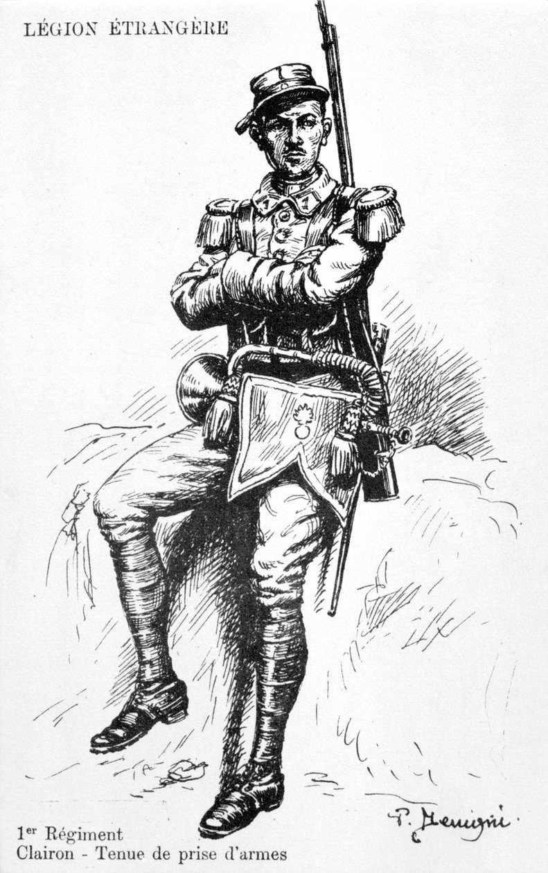 Bugler, 1. regiment af den franske fremmedlegion, 20. århundrede af Unbekannt