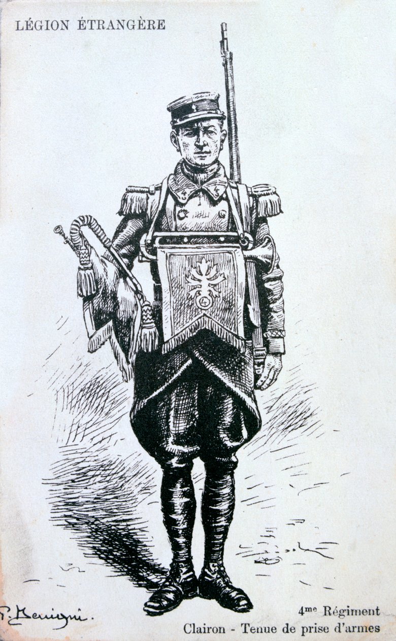 Bugler, 4. regiment af den franske fremmedlegion, 20. århundrede af Unbekannt