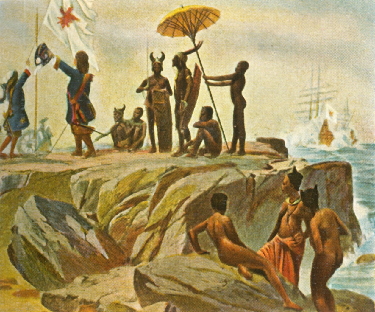 Opbygning af kolonier på den afrikanske kyst, 1. januar 1683, 1936. af Unbekannt