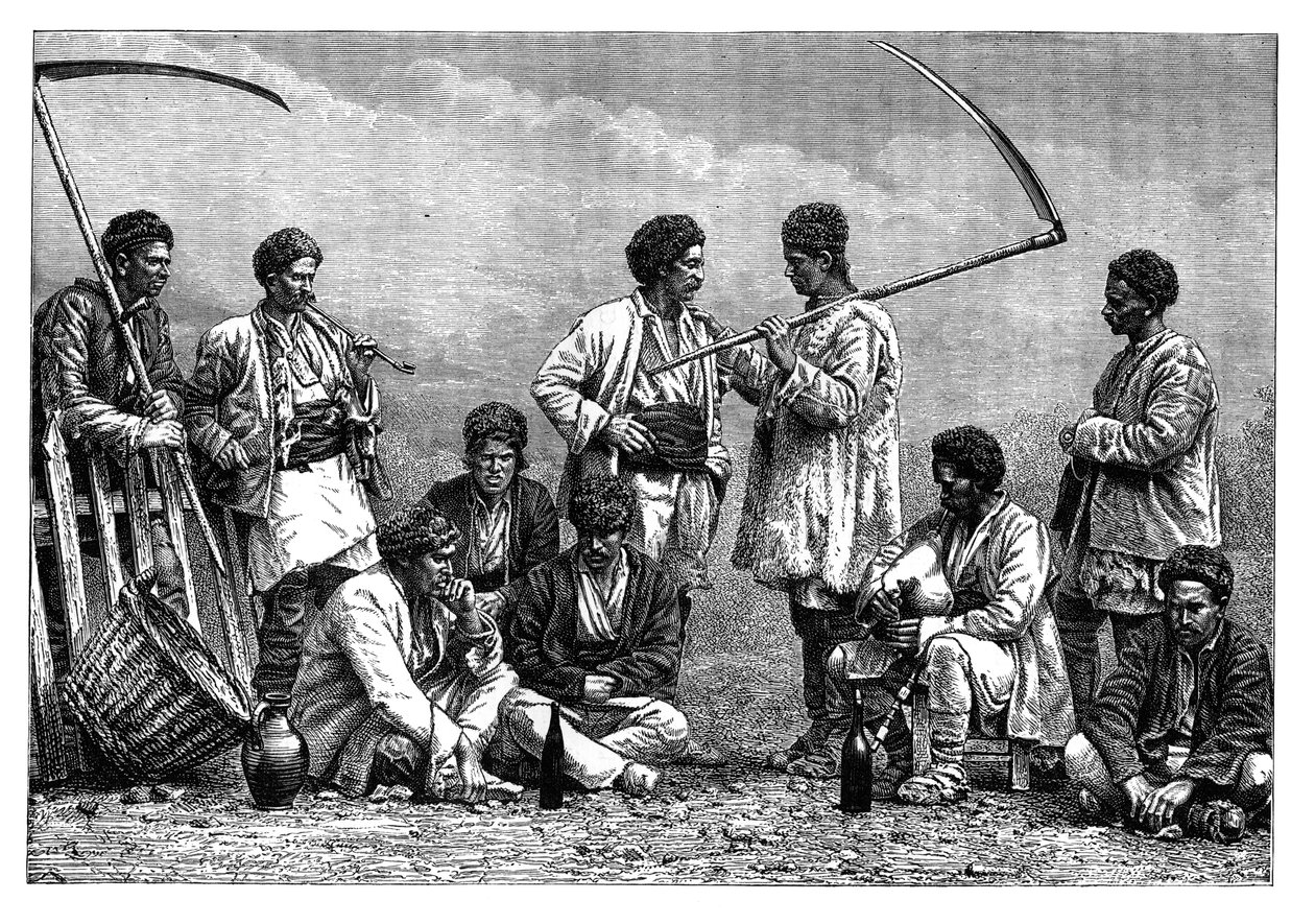 Bulgarske bønder, c1890 af Unbekannt