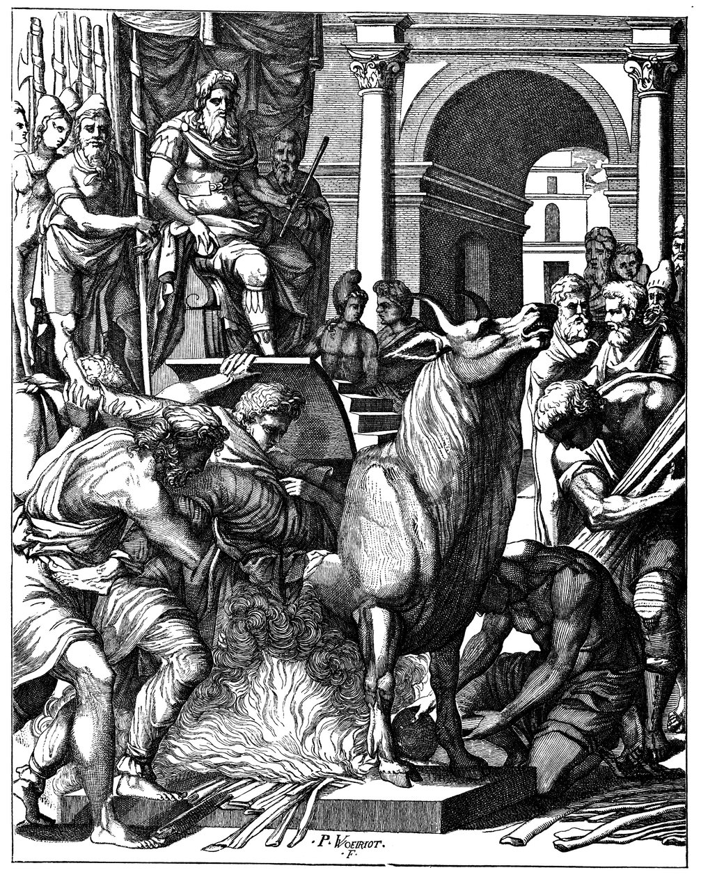 Tyren af Phalaris, tyran af Agrigentum, Sicilien, c570 f.Kr. 1500-tallet af Unbekannt