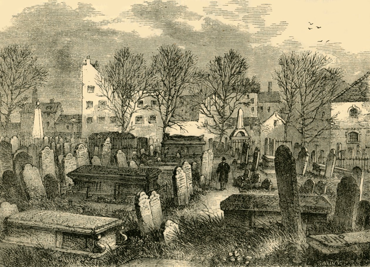 Bunhill Fields Burial-Ground, c1872. af Unbekannt