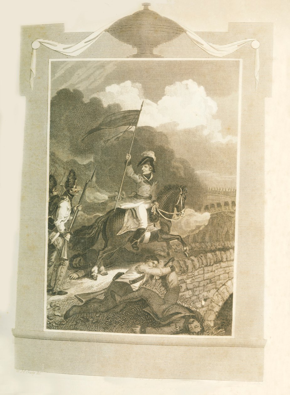 Buonaparte forsøger at tvinge Arcoles bro, 1796, 1816. af Unbekannt