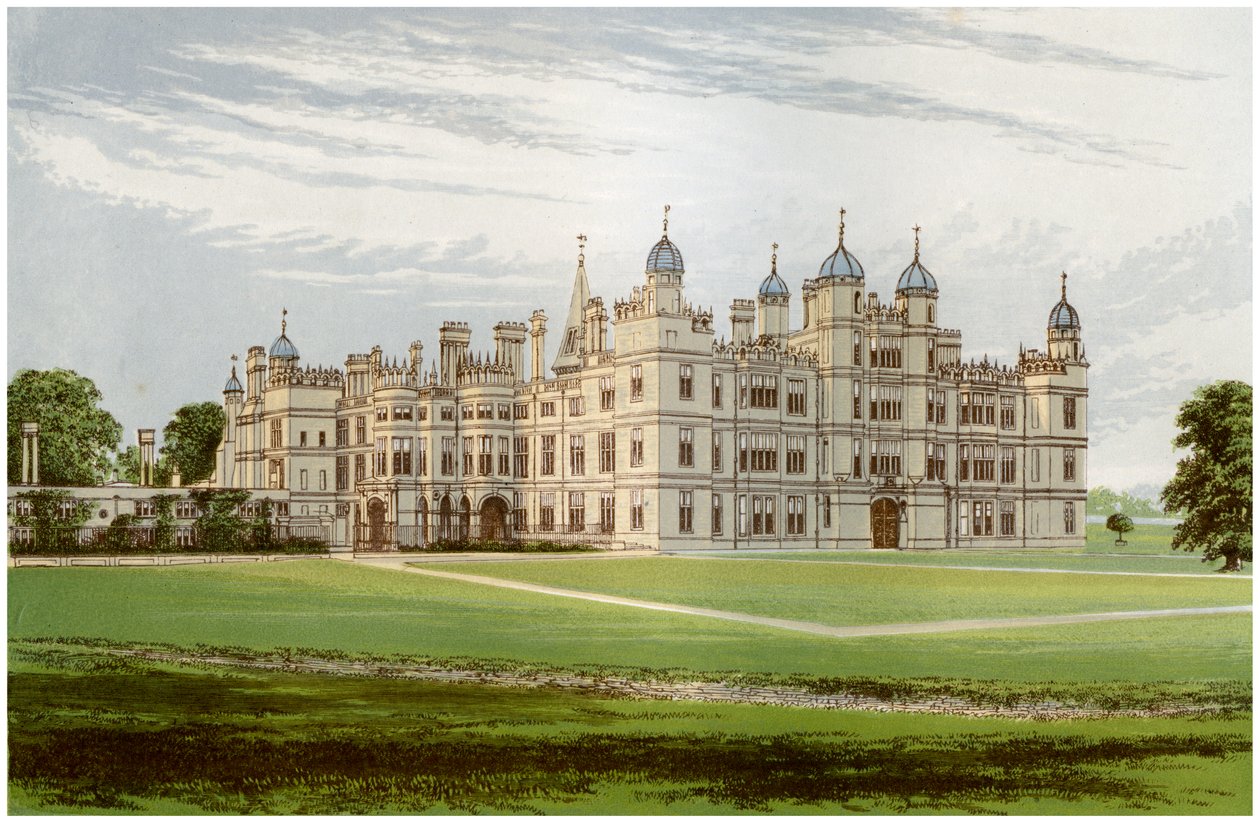 Burghley House, Lincolnshire, hjemsted for Marquis of Exeter, c1880 af Unbekannt