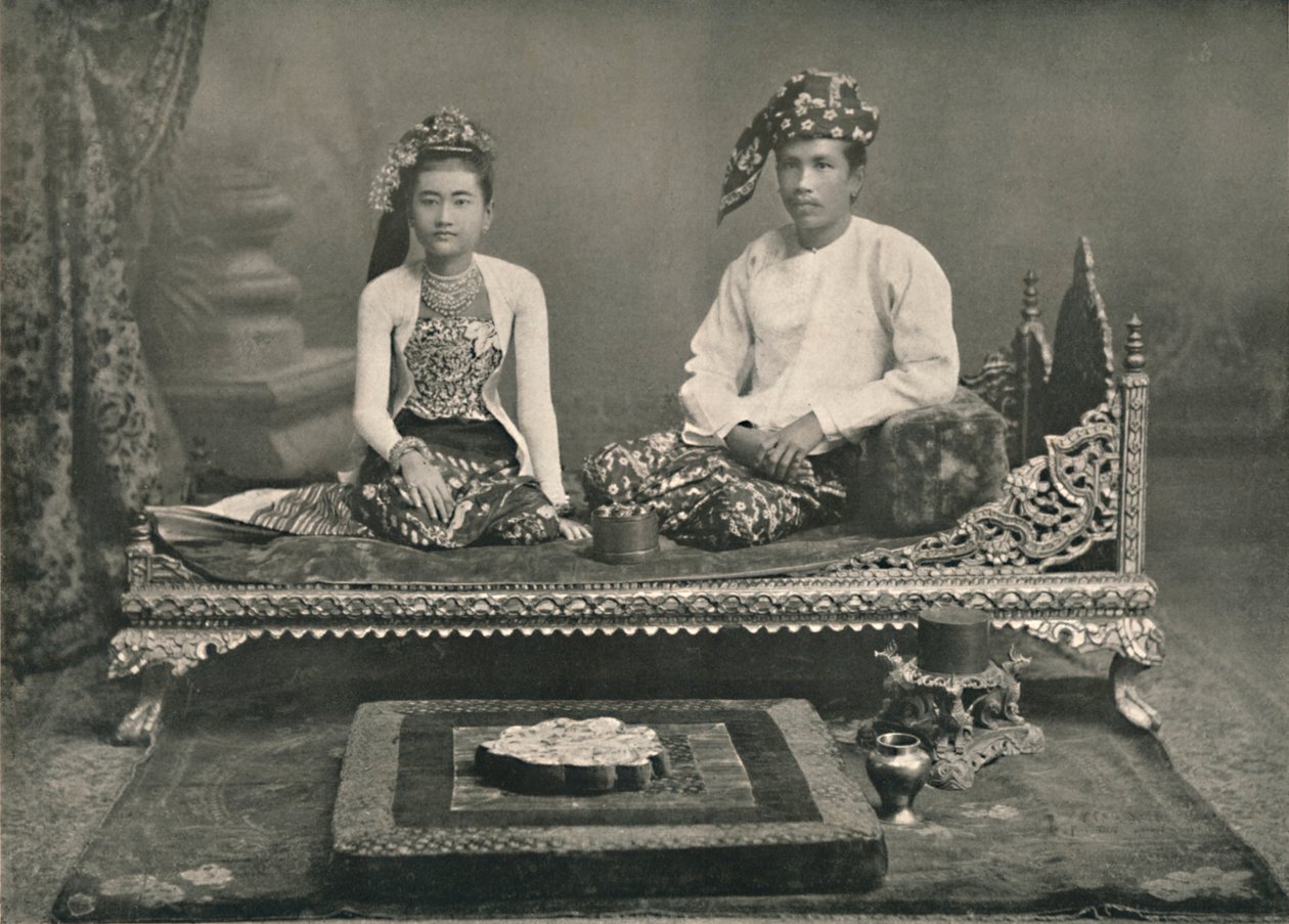 Burmesisk Prins og Prinsesse, 1900. af Unbekannt