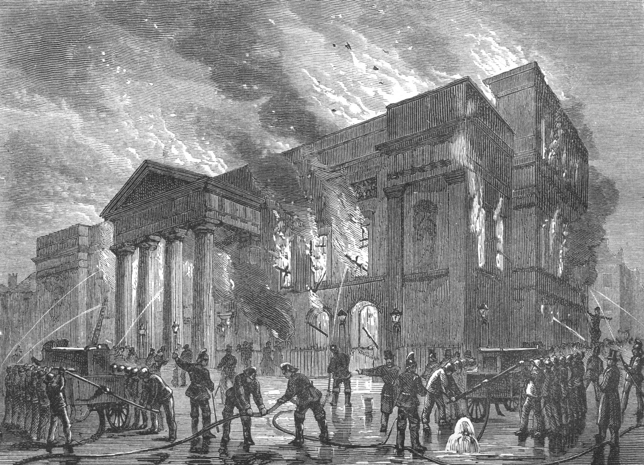 Afbrænding af Covent Garden Theatre, 1856 1897 af Unbekannt