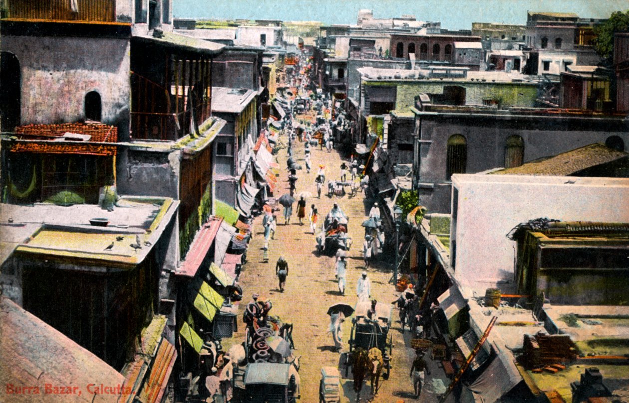Burra Bazar, Calcutta, Indien, begyndelsen af det 20. århundrede af Unbekannt