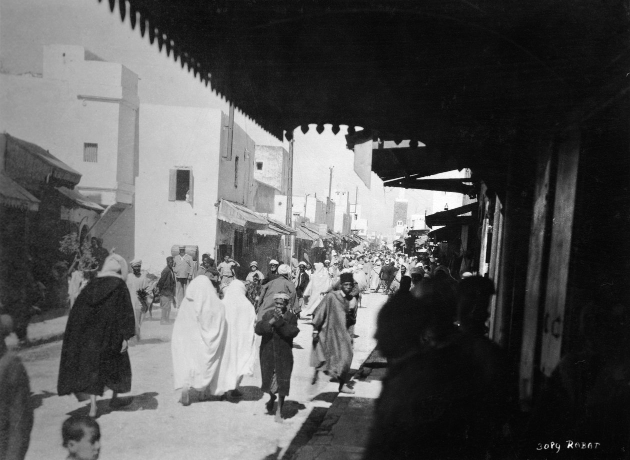 Travl gade, Rabat, Marokko, c1920