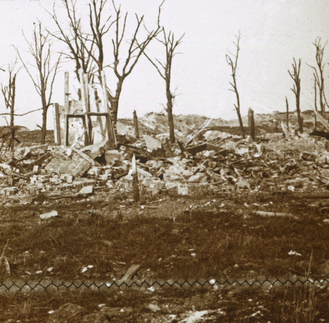 Ved Tavannes Fort, Verdun, Nordfrankrig, c1914-c1918 af Unbekannt