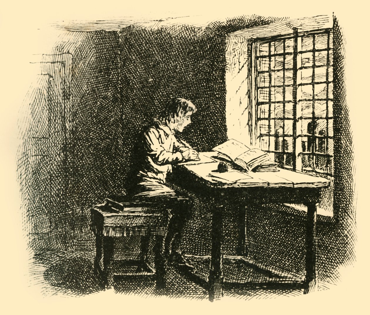 Ved månens lys begyndte han sin opgave, 1907. af Unbekannt