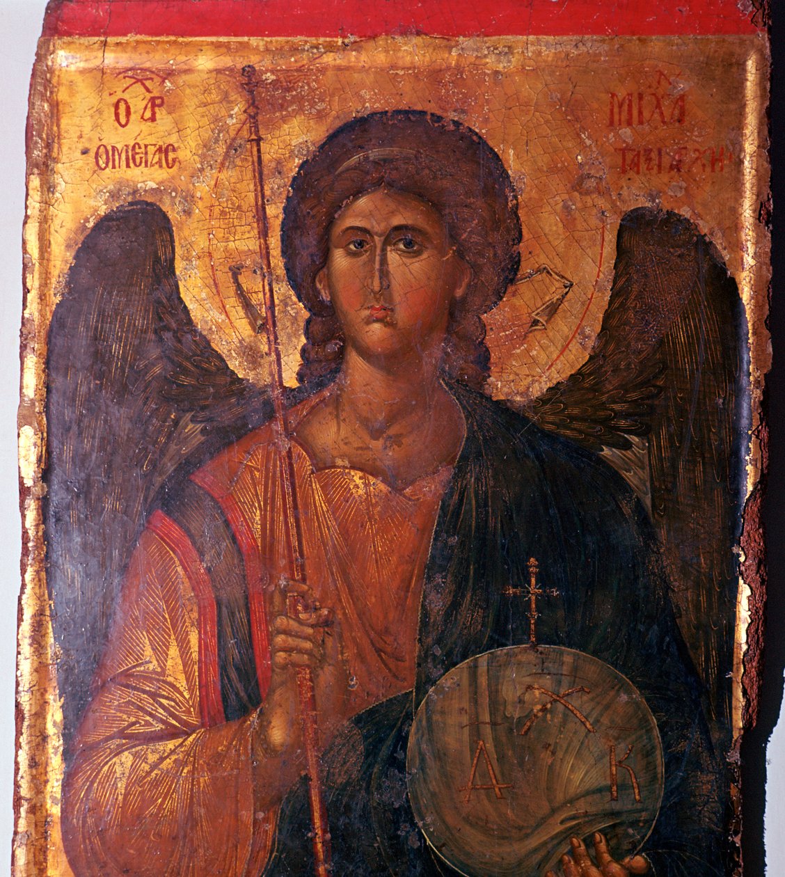 Byzantinsk ikon af ærkeenglen Michael, 1300-tallet af Unbekannt