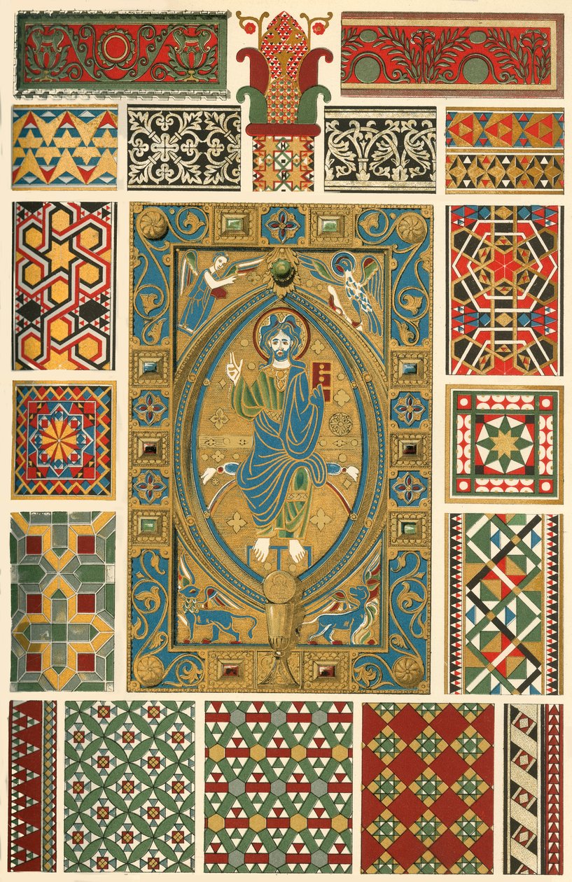 Byzantinsk emalje, marmormosaik, glasmosaik, 1898. af Unbekannt