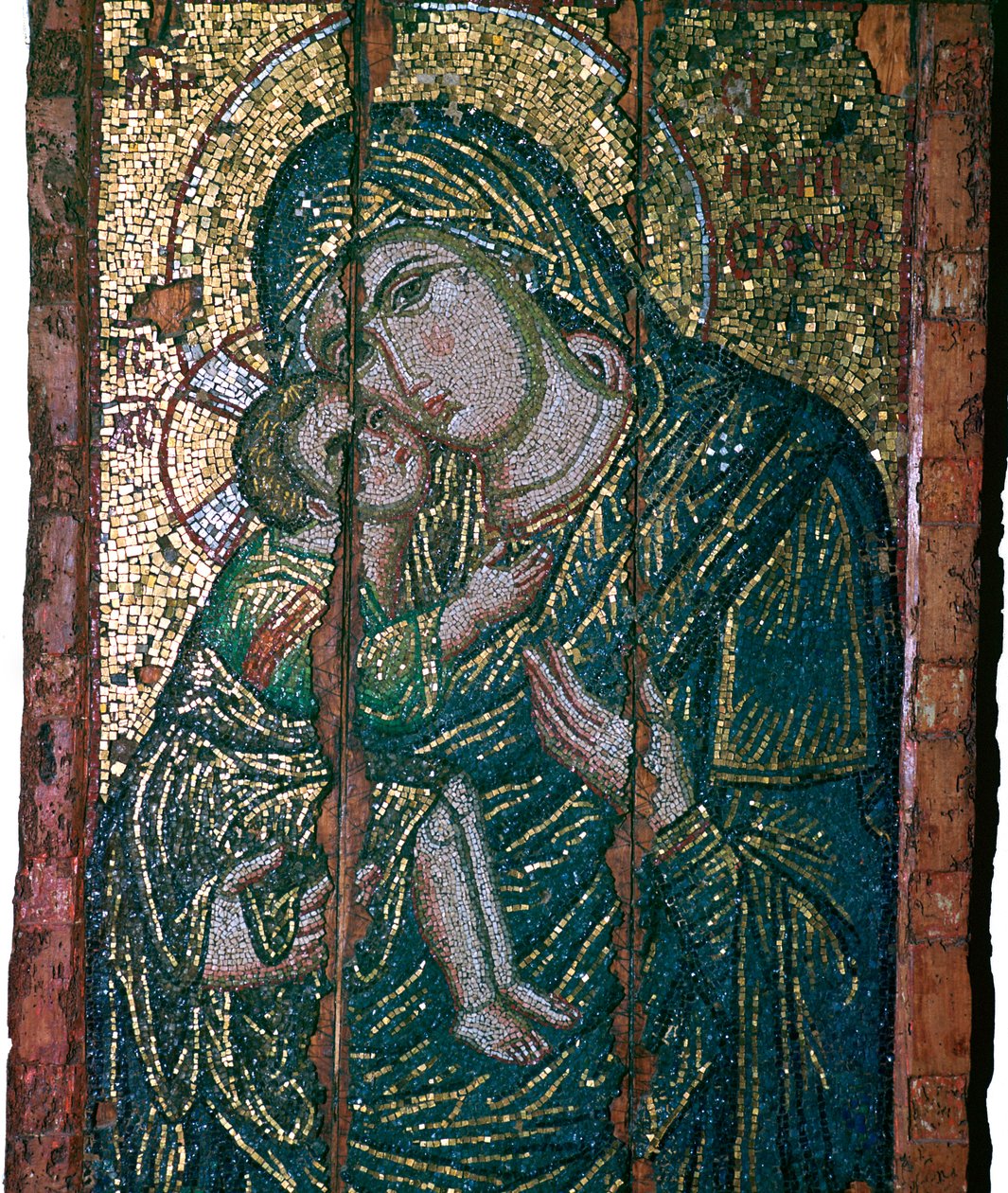 Byzantinsk mosaik af Jomfru og Barn, 1300-tallet af Unbekannt