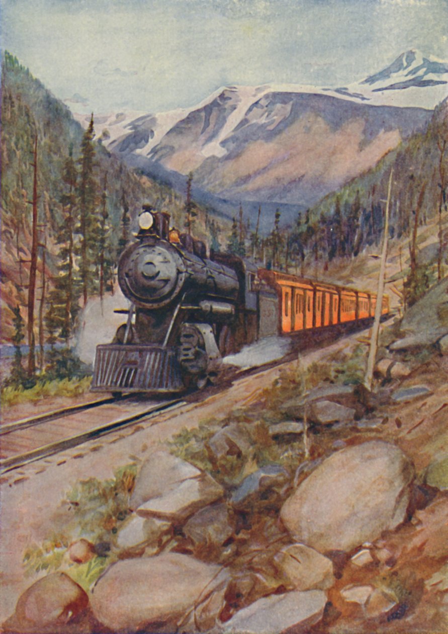 C.P.R. Tog i Rockies, 1924 af Unbekannt