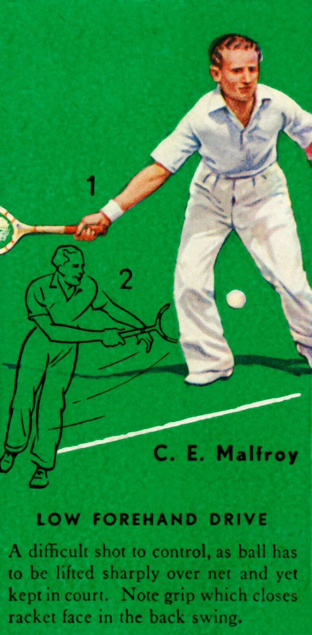 C. E. Malfroy - Low Forehand Drive, c1935. af Unbekannt