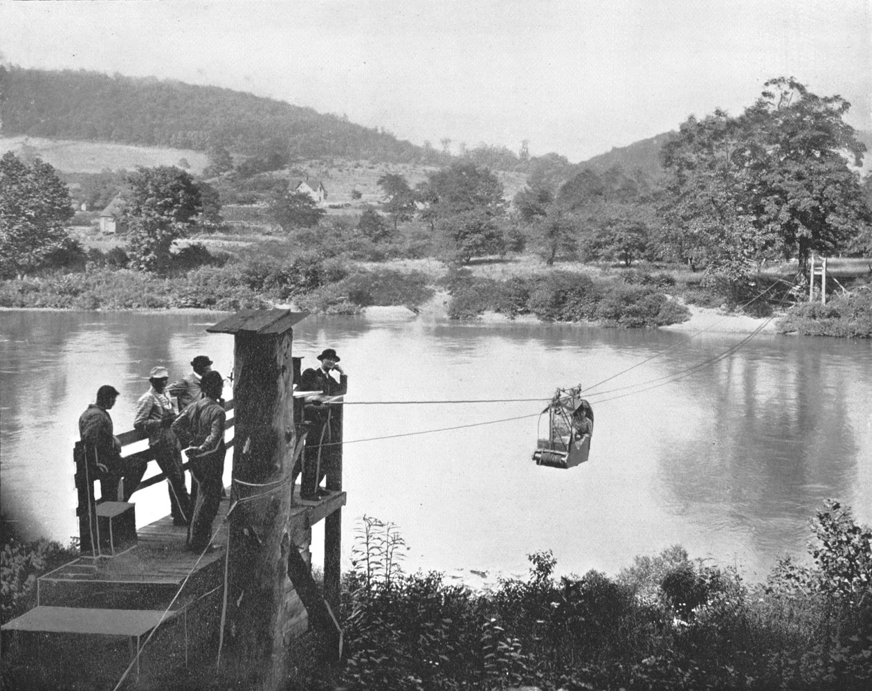 Cable Ferry, nær La Colle, Pennsylvania, USA, c1900. af Unbekannt