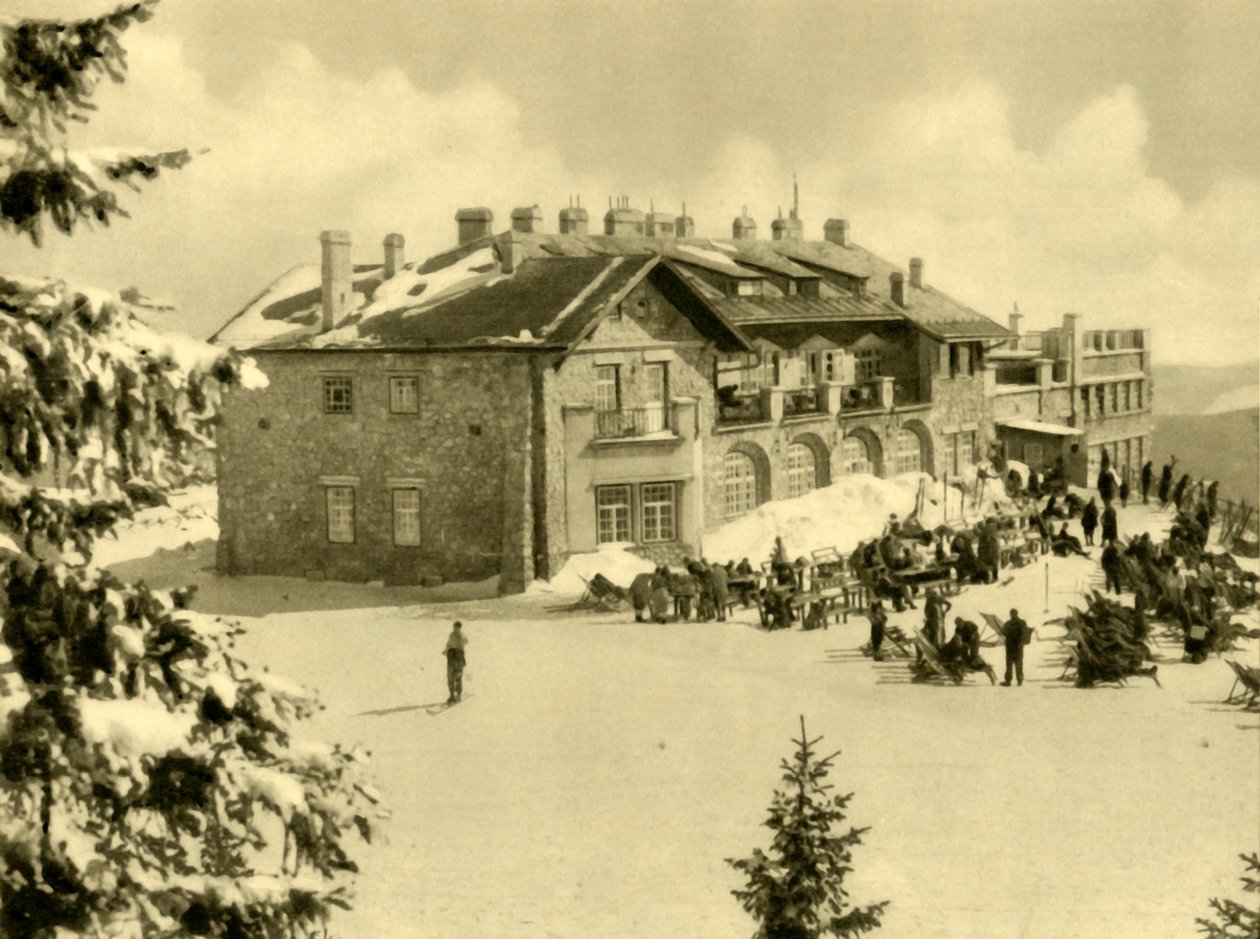 Svævebanestation, Rax-bjergene, Nedre Østrig, c1935. Det af Unbekannt
