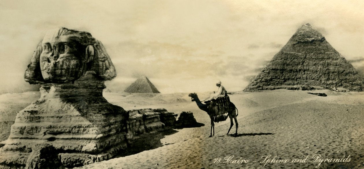 Kairo - Sfinxen og pyramiderne, c1918-c1939. af Unbekannt