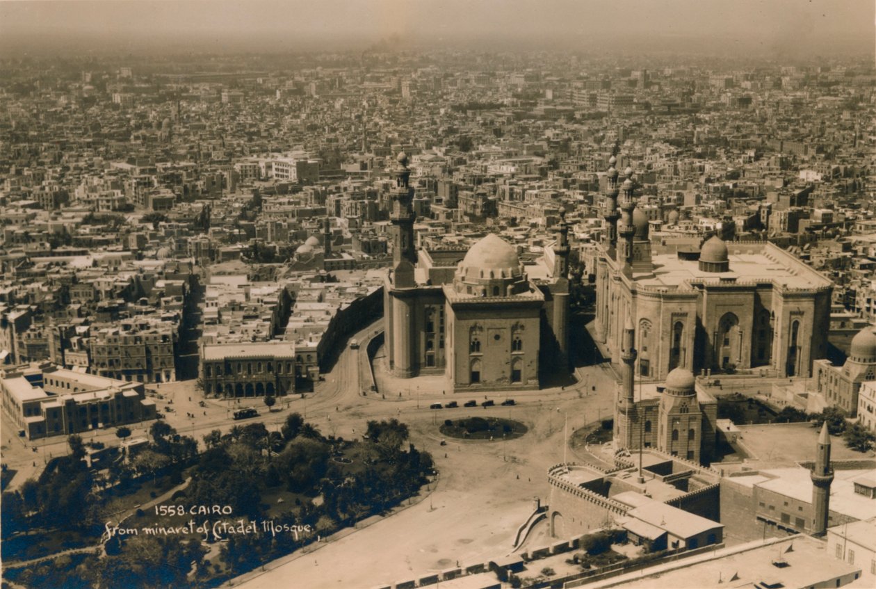 Kairo, fra minareten i Citadel-moskeen, 1936 af Unbekannt