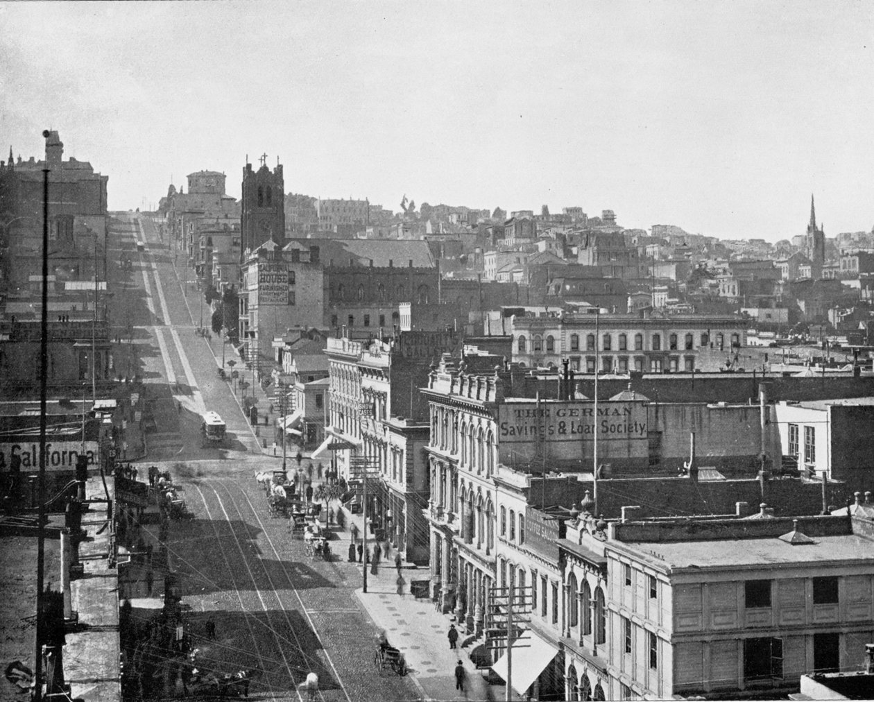 California Street, San Francisco, Californien, USA, c1900. af Unbekannt