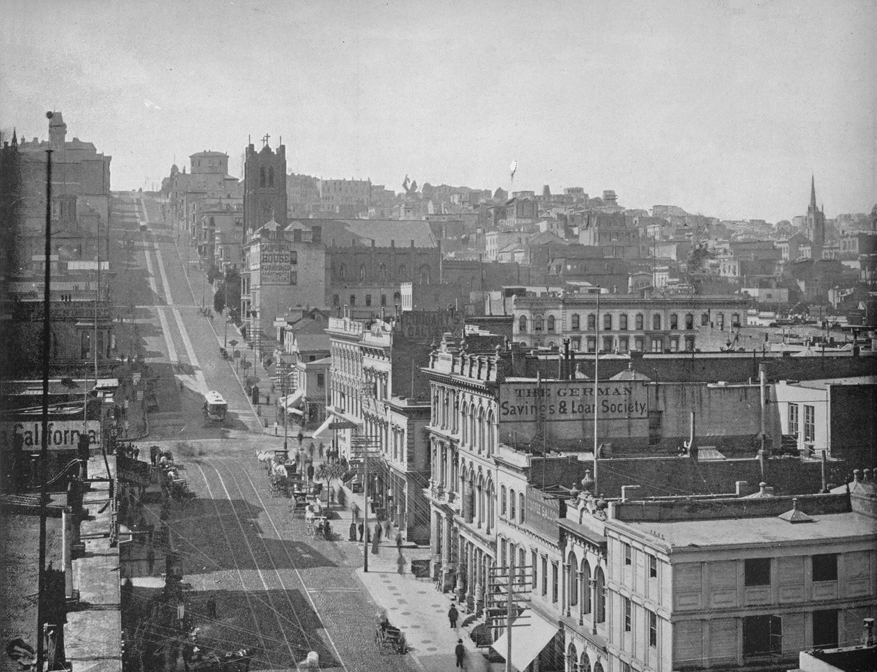California Street, San Francisco, c1897. af Unbekannt