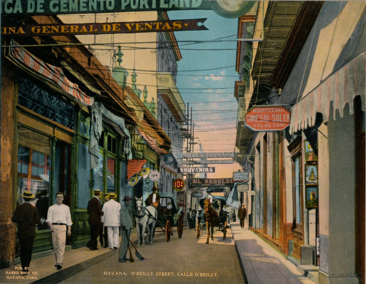 OReilly Street, Havana, Cuba, c1920. af Unbekannt