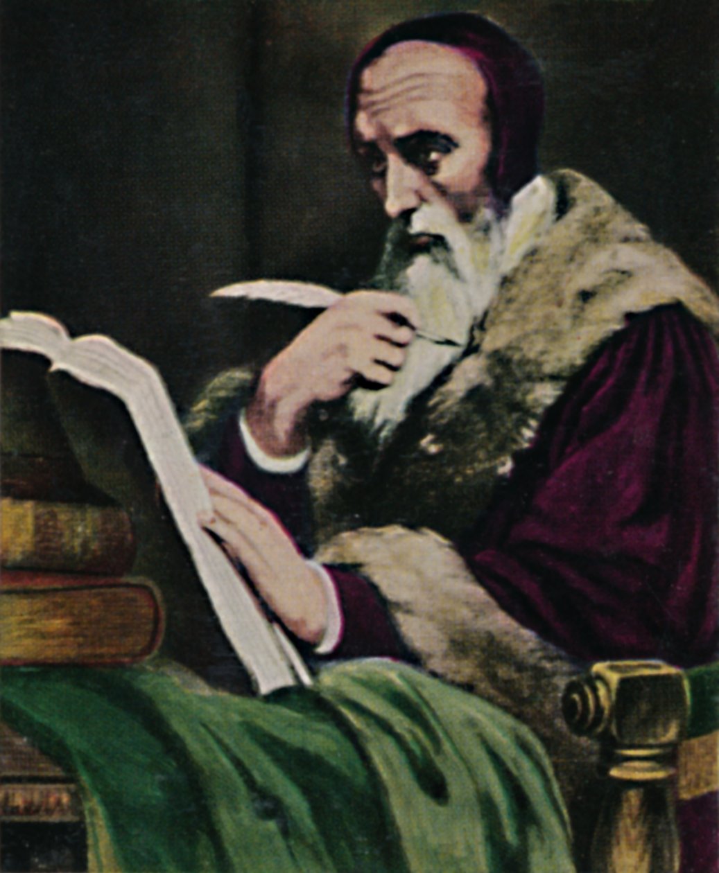 Calvin 1509-1564. - Maleri af Scheffer, 1934. af Unbekannt
