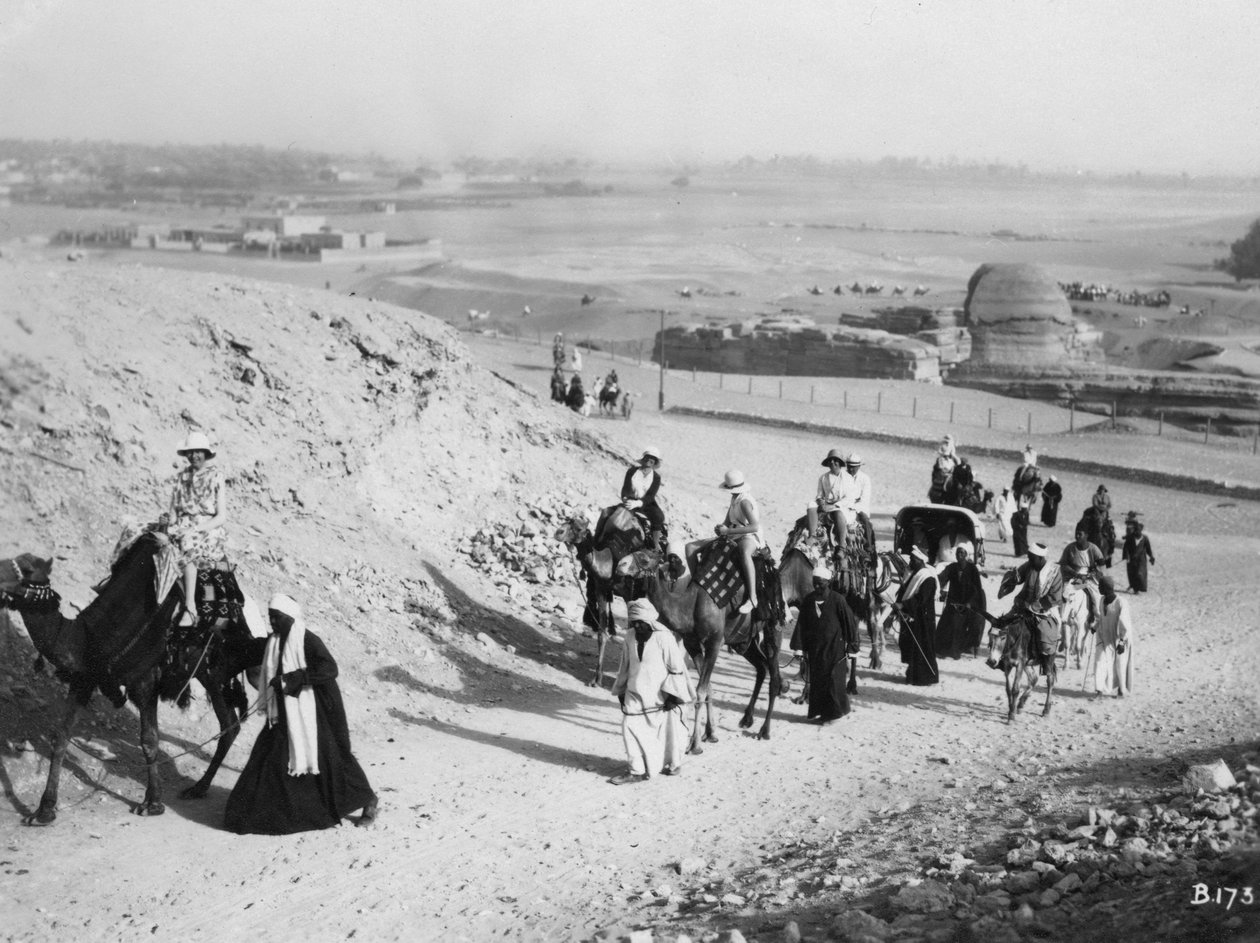 Kameltur, Giza, Egypten, c1920