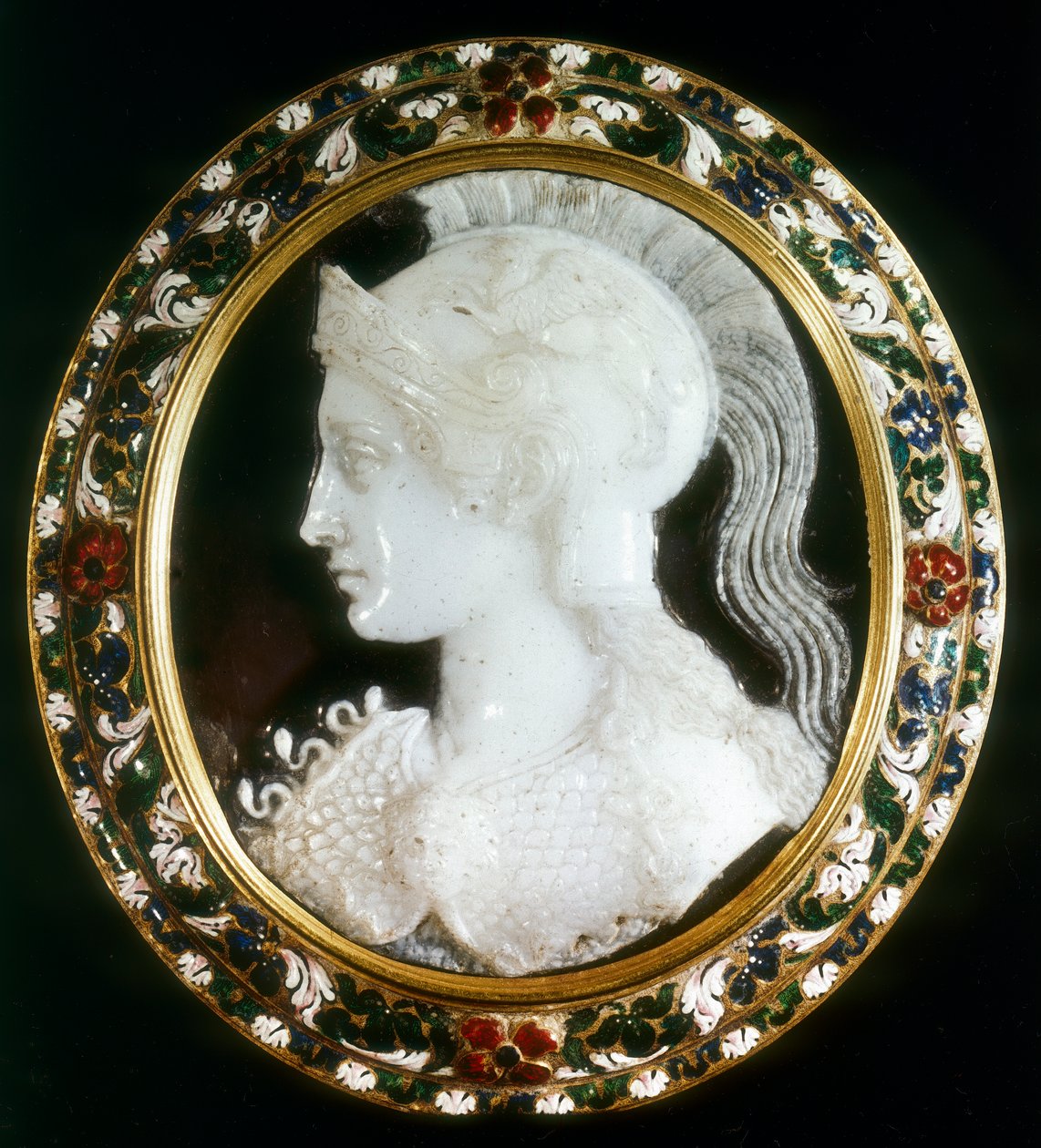 Cameo af Minerva, romersk visdomsgudinde af Unbekannt