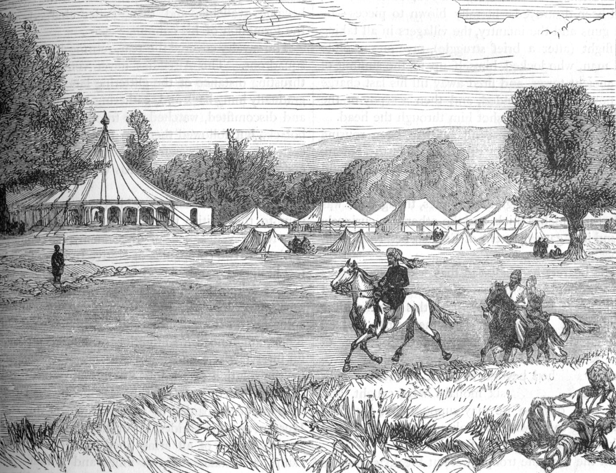 Camp of Ameer Yakoub Khan, Gundamuk, c1880 af Unbekannt