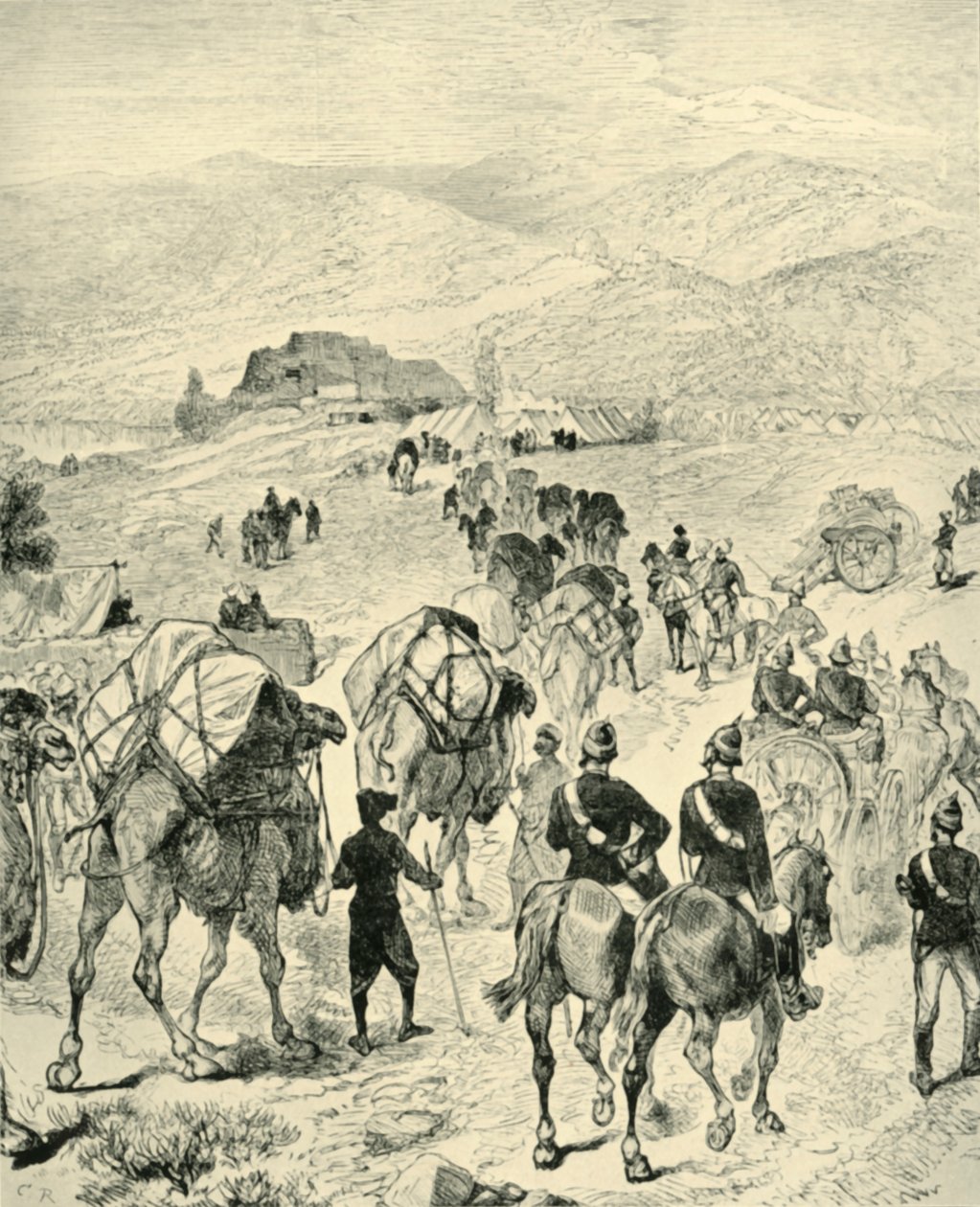 General Roberts lejr ved Thal ved Kuram-floden, 1901. af Unbekannt