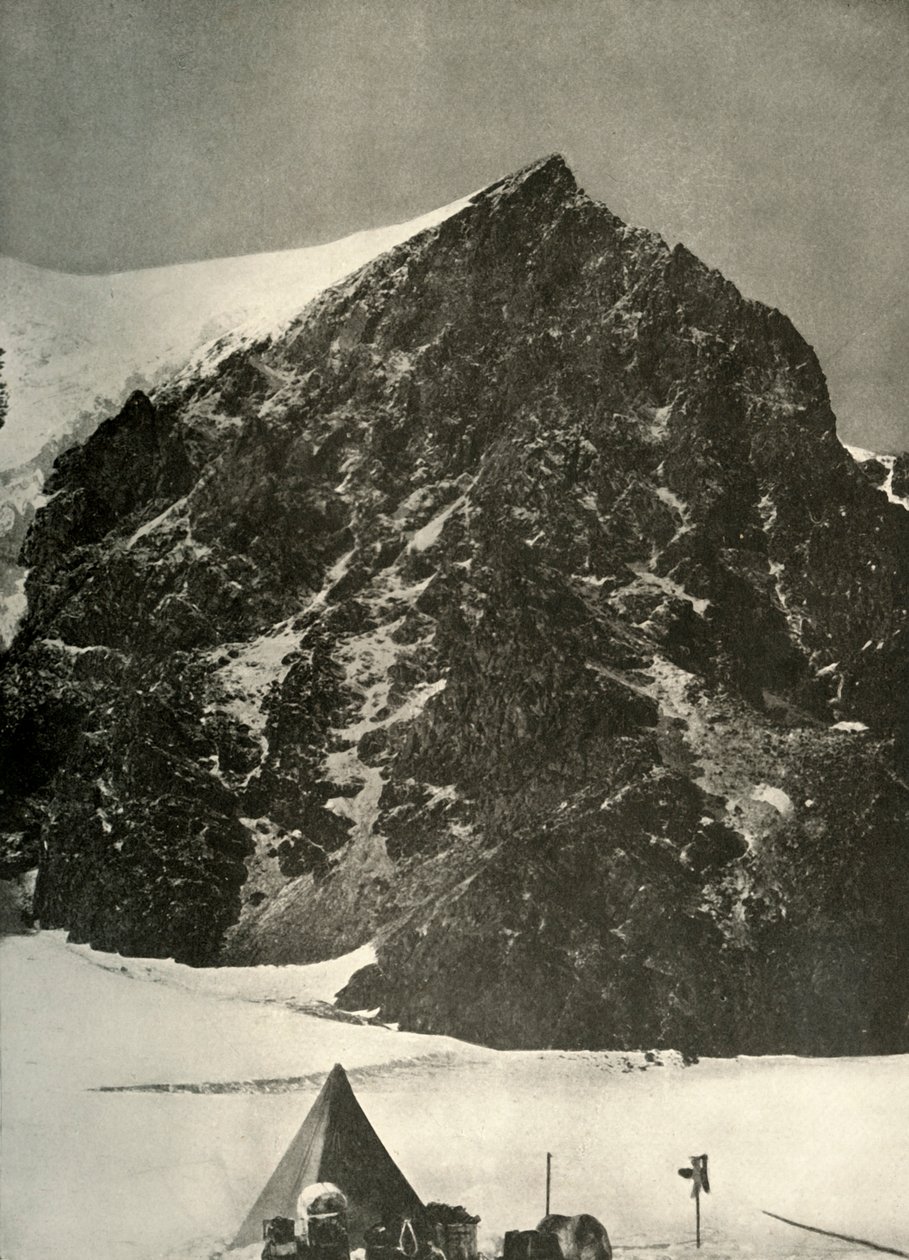 Lejr den 17. december på Ferrar-gletsjeren under Sentinel Rock, 1908, 1909 af Unbekannt