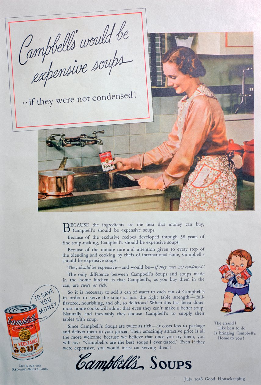 Campbells Supper-annonce, 1936 af Unbekannt