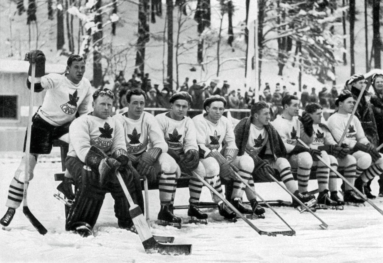 Canadisk ishockeyhold, Olympiske Vinterlege, Garmisch-Partenkirchen, Tyskland, 1936 af Unbekannt
