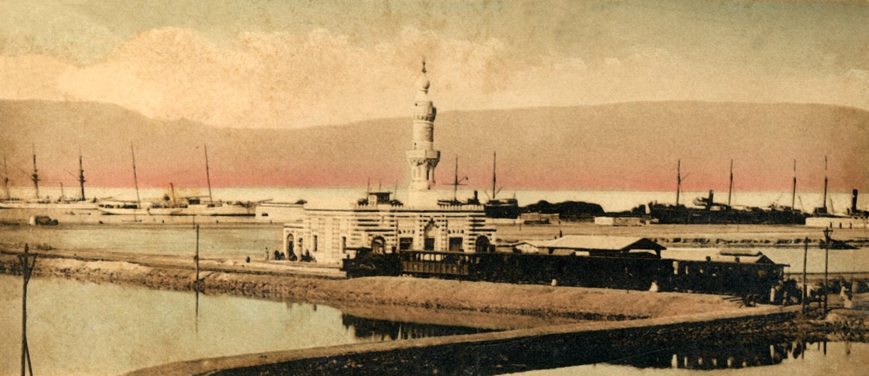 Suez-kanalen - Terreplain-stationen, c1918-c1939. af Unbekannt
