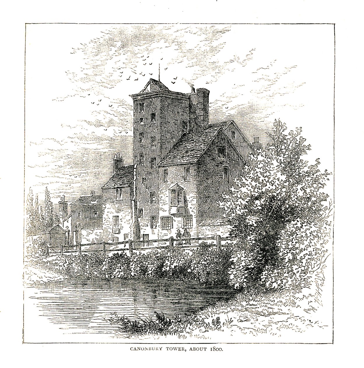 Canonbury Tower omkring 1800, 1878 af Unbekannt