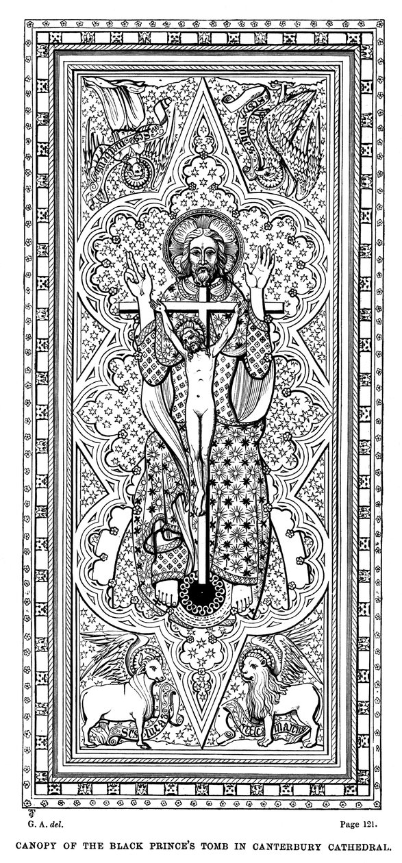 Baldakin af Black Princes-graven i Canterbury Cathedral af Unbekannt